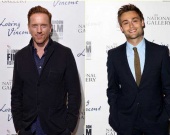 Дэмиен Льюис и Дуглас Бут на премьере "С любовью, Винсент" в Лондоне