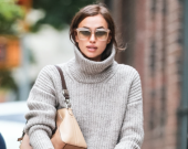 Ирина Шейк на прогулке с дочкой Леей в Нью-Йорке